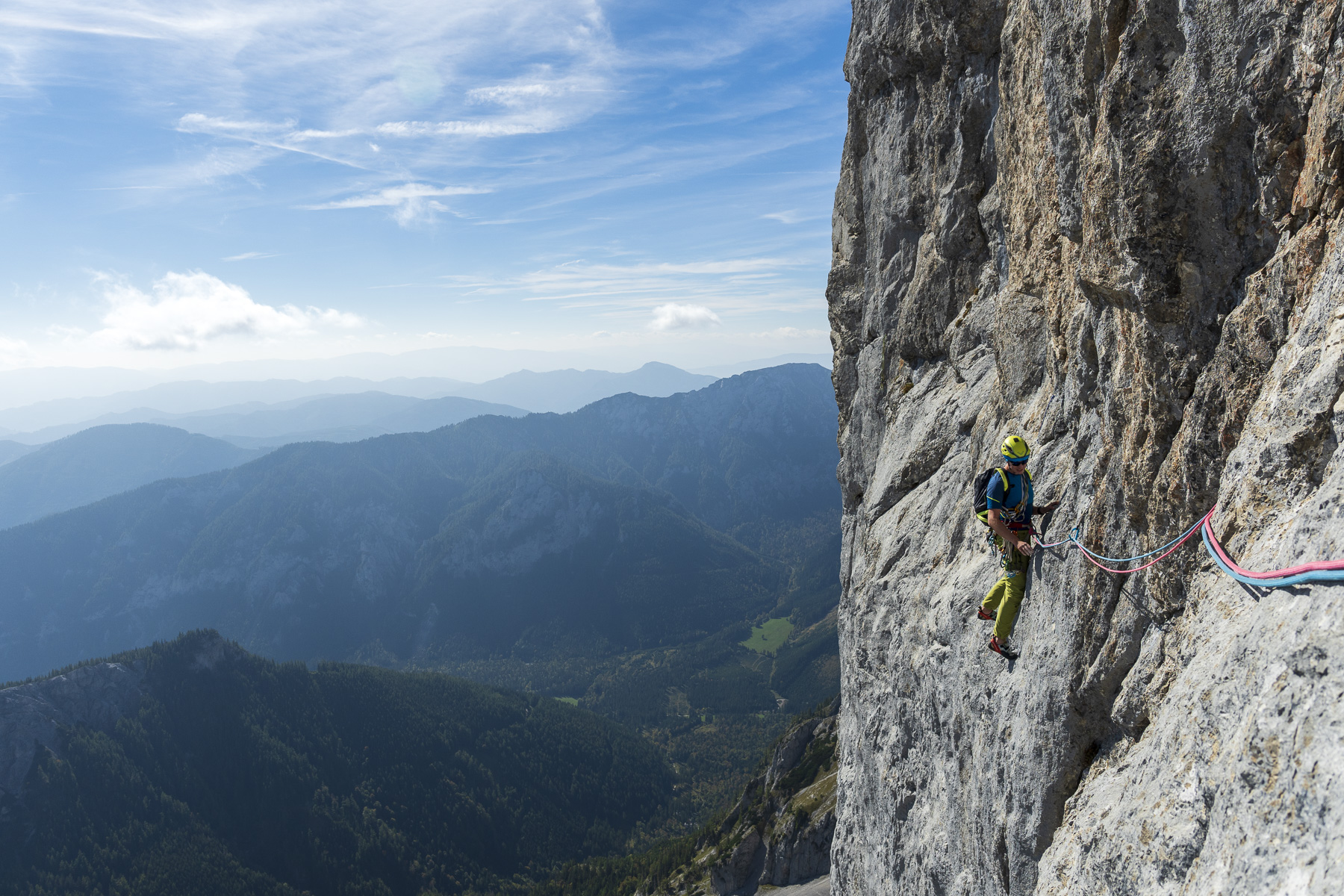 Klettern - Hohe Wand - Kurtsteigwandl - Trad - tief oben